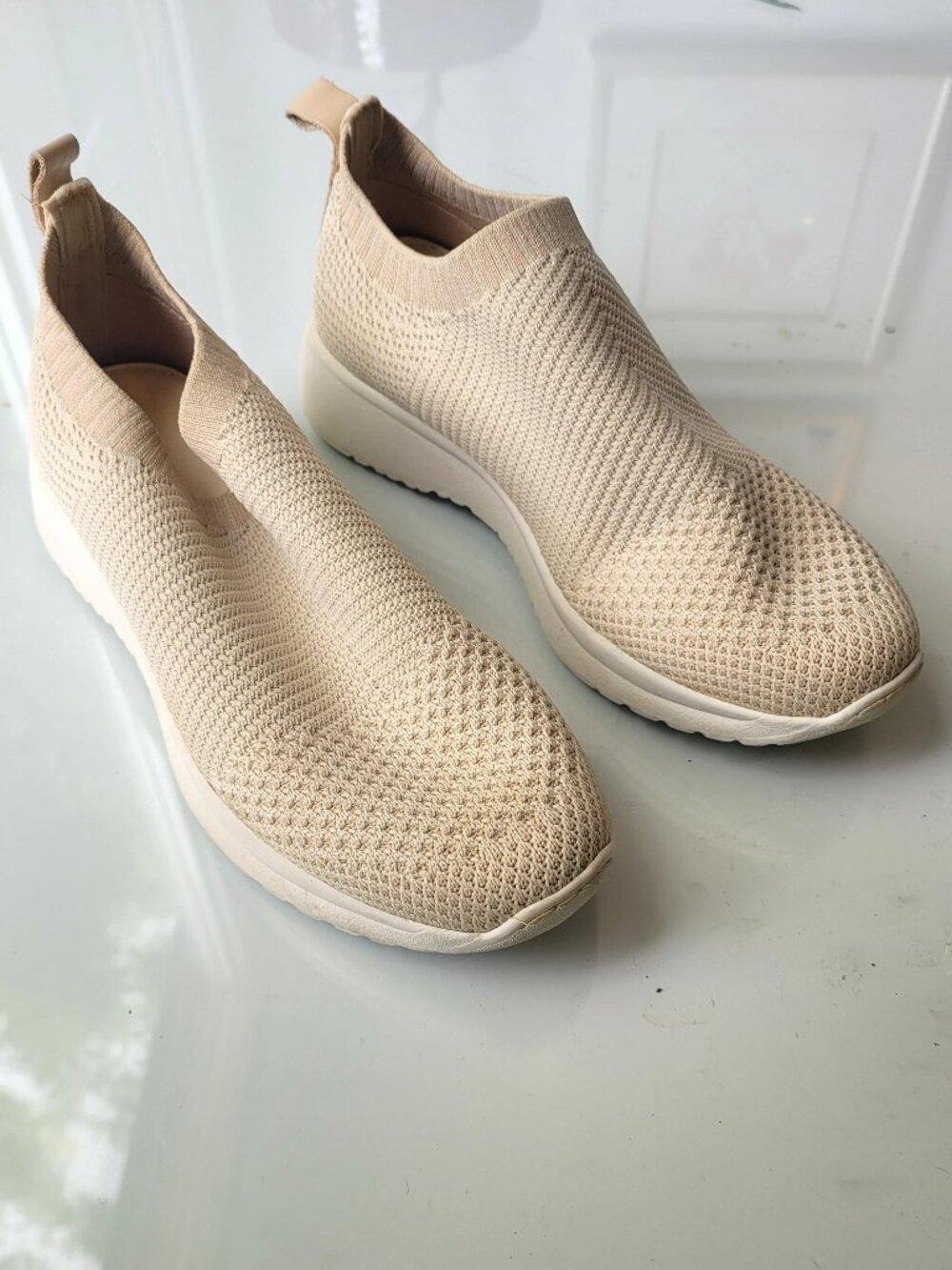 Vagabond Knitted Slip-On Sneakers Beige Size EU 35